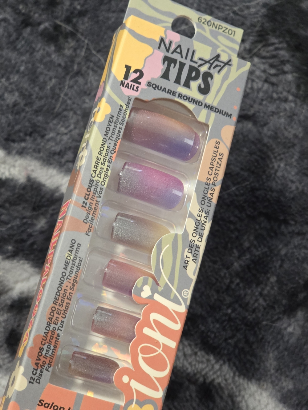 Ombre Press-On Nails - Purple & Pink